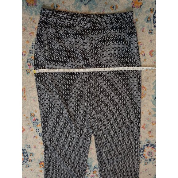 Christian Siriano Runway Style Black and White Geometric Print Pull-On Pants XL - Picture 6 of 10